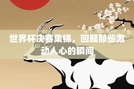 世界杯决赛集锦，回顾那些激动人心的瞬间