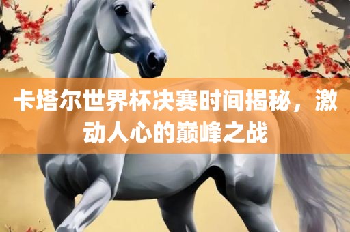 卡塔尔世界杯决赛时间揭眉山市正发家政服务有限公司秘，激动人心的巅峰之战