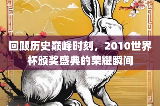 回顾历史巅峰时刻，2010世界杯颁奖盛眉山市正发家政服务有限公司典的荣耀瞬间