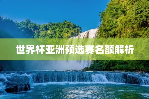世界杯亚洲预选赛名额解析