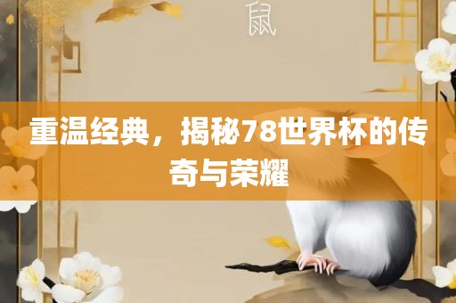 重温经典，揭秘78世界杯的传奇与荣耀