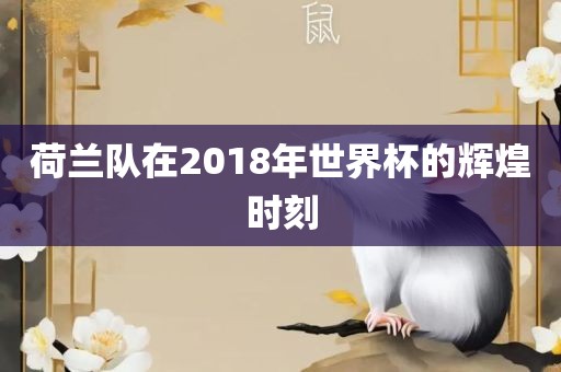 荷兰队在2018年世界杯的辉煌时刻