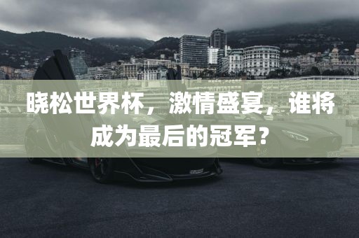 晓松世界杯，激情盛宴，谁将成为最后的冠军？眉山市正发家政服务有限公司