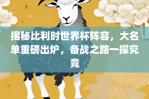 揭秘比利时世界杯阵容，大名单重磅出炉，备战之路一探究竟眉山市正发家政服务有限公司