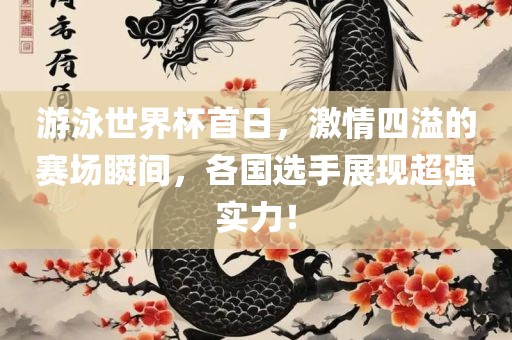 游泳世界杯首日，激情四溢的赛场瞬间，各国选手展现超强实力！眉山市正发家政服务有限公司