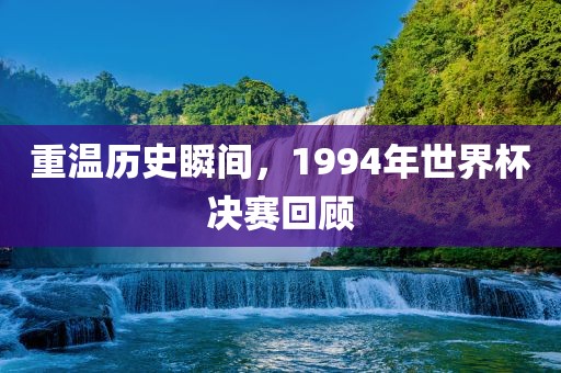 重温历史瞬间，1994年世界杯决赛回顾眉山市正发家政服务有限公司