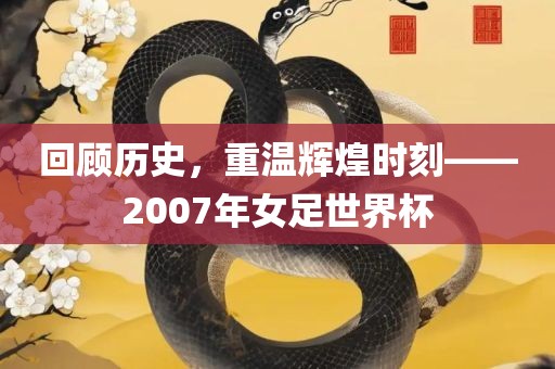 回顾历史，重温辉煌时刻——2007年女足世界杯