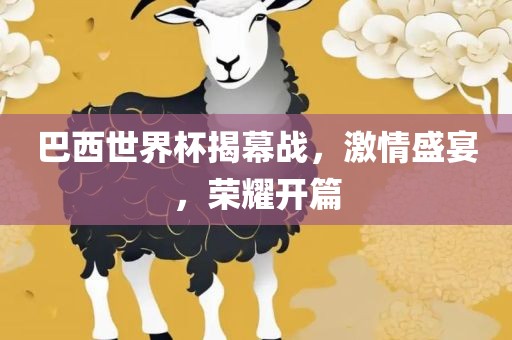 巴西世界杯揭幕战，激情盛宴，荣耀开篇