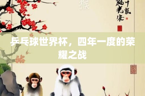 乒乓球世界杯，四年一度的荣耀之战