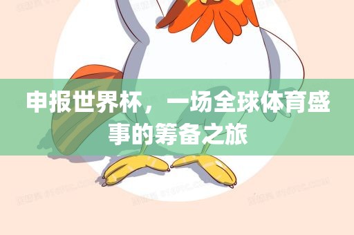 申报世界杯，一场全球体育盛事的筹备之旅
