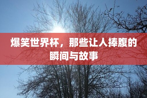 爆笑世界杯，那些让人捧腹的瞬间与故事