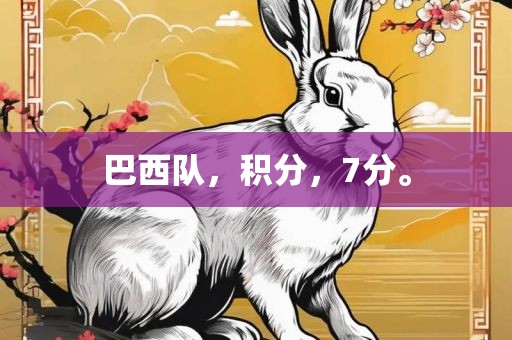巴西队，积分，7分。
