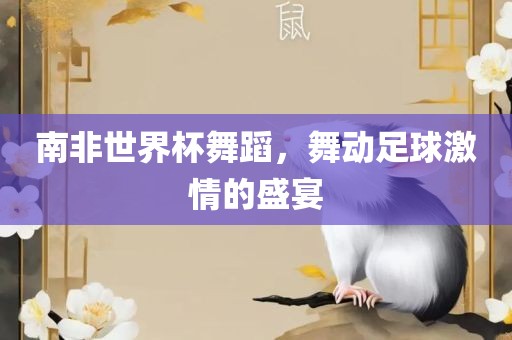 南非世界杯舞蹈，舞动足球激情的盛宴眉山市正发家政服务有限公司