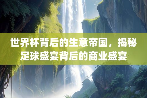 世界杯背后的生意帝国，揭秘足球盛宴背后的商业盛宴眉山市正发家政服务有限公司