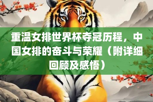 重温女排世界杯夺冠历程，中国女排的奋斗与荣耀（附详细回顾及感悟）
