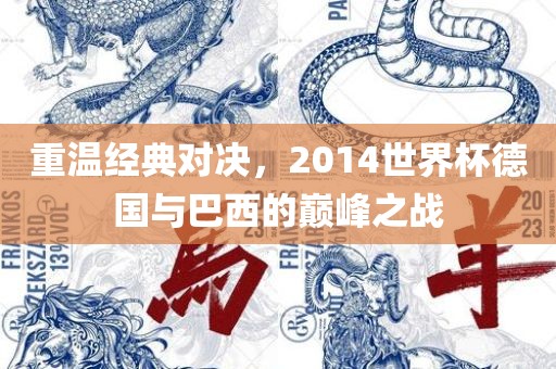重温经典对决，2014世界杯德国与巴西的巅峰之战