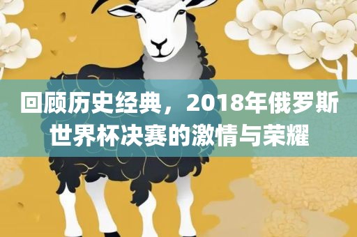 回顾历史经典，2018年俄罗斯世界杯决赛的激情与荣耀