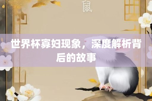 世界杯寡妇现象，深度解析背后的故事眉山市正发家政服务有限公司