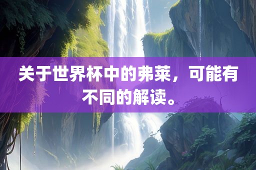 关于世界杯中的弗莱，可能有不同的解读。眉山市正发家政服务有限公司