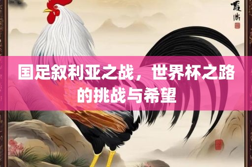 国足叙利亚之战，世界杯之路的挑战与希望眉山市正发家政服务有限公司