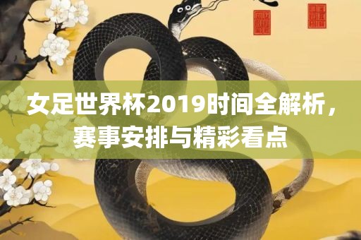 女足世界杯2019时间全解析，赛事安排与精彩看点