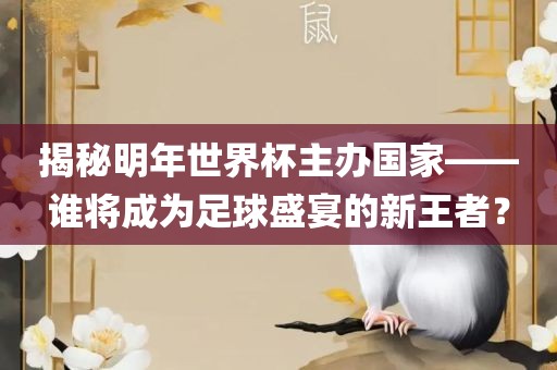 揭秘明年世界杯主办国家——谁将成为足球盛宴的新王者？