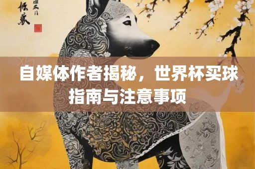 自媒体作者揭秘，世界杯买球指南与注意事项