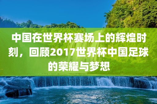 中国在世界杯赛场上的辉煌时刻，回顾2017世界杯中国足球的荣耀与梦想眉山市正发家政服务有限公司
