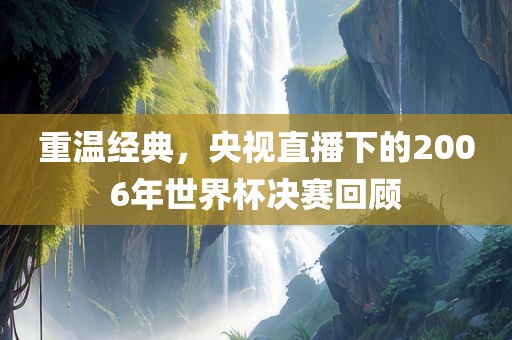 重温经典，央视直播下的2006年世界杯决赛回顾