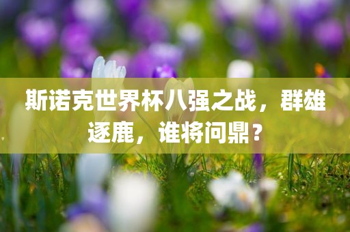 斯诺克世界杯八强之战，群雄逐鹿，谁将问鼎？