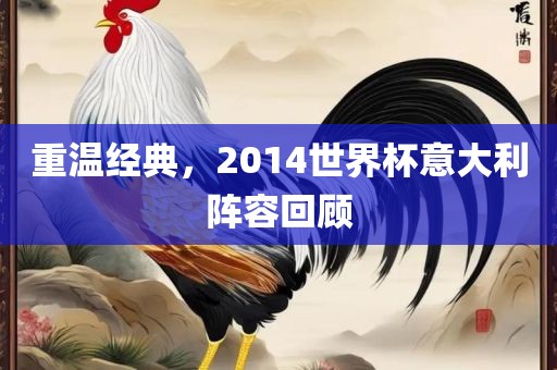 重温经典，2014世界杯意大利阵容回顾