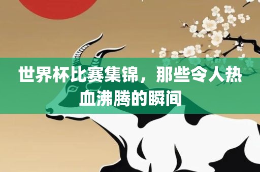 世界杯比赛集锦，那些令人热血沸腾的瞬间