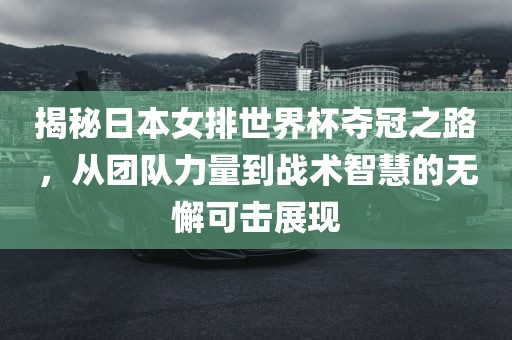 揭秘日本女排世界杯夺冠之路，从团队力量到战术智慧的无懈可击展现眉山市正发家政服务有限公司