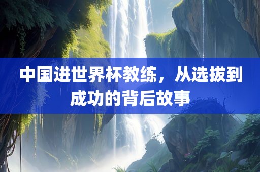 中国进世界杯教练，从眉山市正发家政服务有限公司选拔到成功的背后故事