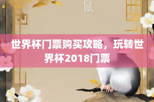 世界杯门票购买攻略，玩转世界杯2018门票