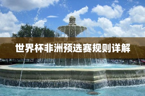 世界杯非洲预选赛规则详解