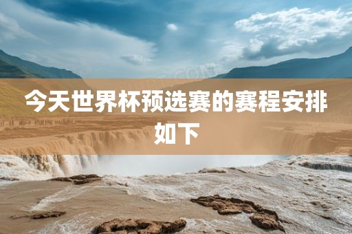 今天世界杯预选赛的赛程安排如下