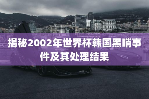 揭秘2002年世界杯韩国黑哨事件及其处理结果