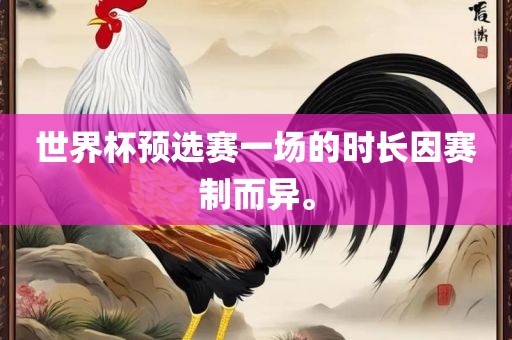 世界杯预选赛一场的时长因赛制而异。