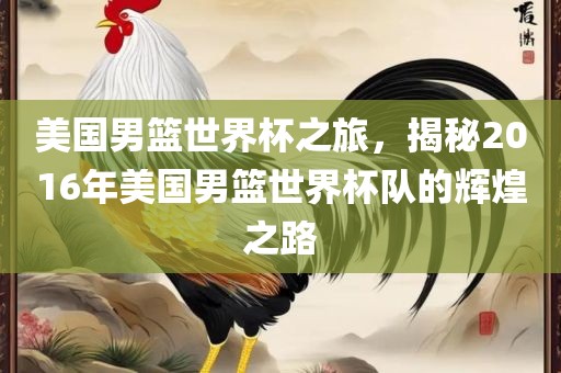 美国男篮世界杯之旅，揭秘2016年美国男篮世界杯队的辉煌之路