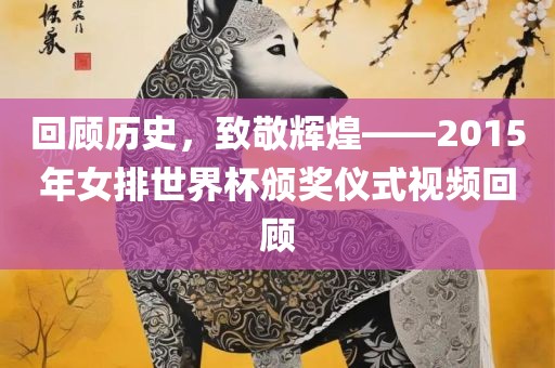 回顾历史，致敬辉煌——2015年女排世界杯颁奖仪式视频回顾