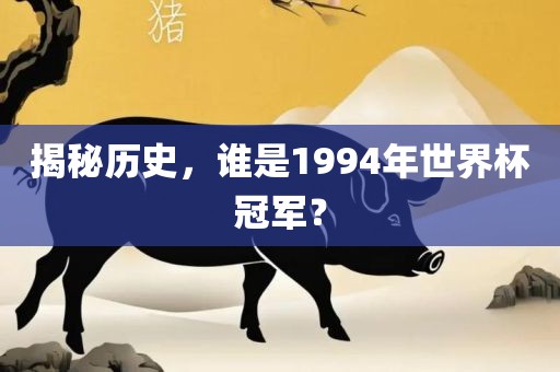 揭秘历史，眉山市正发家政服务有限公司谁是1994年世界杯冠军？
