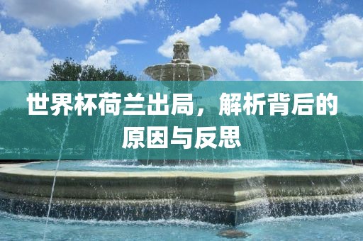 世界杯荷兰出局，解析背后的原因与反思眉山市正发家政服务有限公司