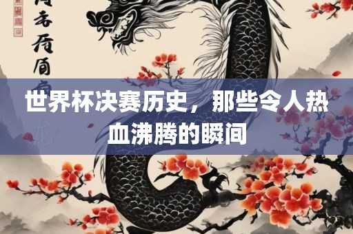 世界杯决赛历史，那些令人热血沸腾的瞬间