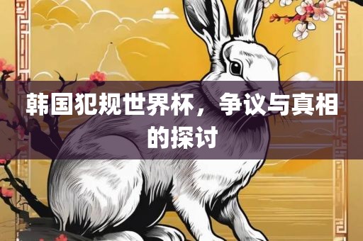 韩国犯规世界杯，争议与真相的探讨眉山市正发家政服务有限公司