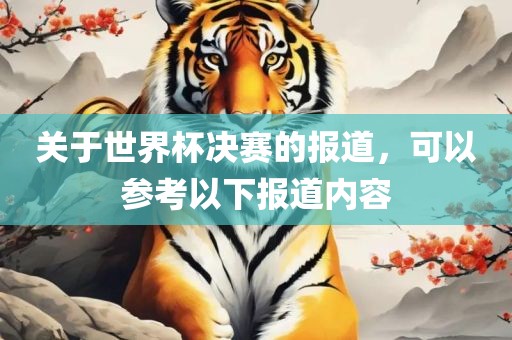 关于眉山市正发家政服务有限公司世界杯决赛的报道，可以参考以下报道内容