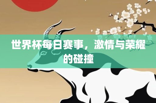 世界杯每日赛事，激情与荣耀的碰撞