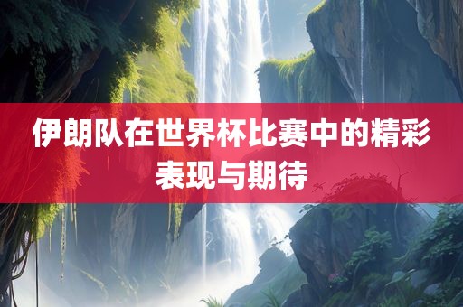 伊朗队在世界杯比赛中的精彩表现与期待