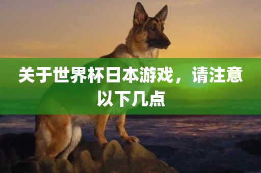 关于世界杯日本游戏，请注意以下几点