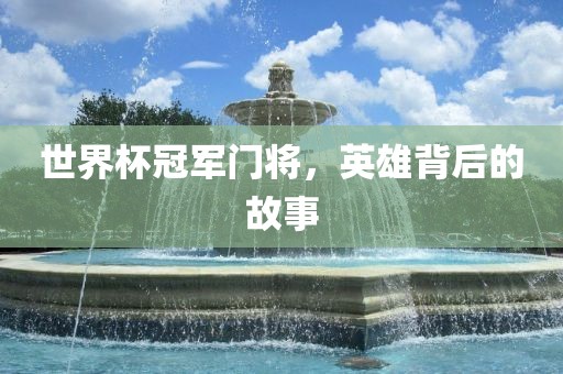 世界杯冠军门将，英雄背后的故事眉山市正发家政服务有限公司